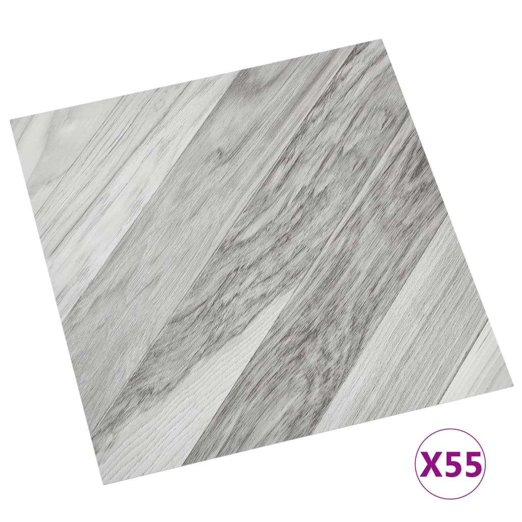 Vidaxl talne deske samopredmetne 55 ST 5,11 m² PVC Striped Grey