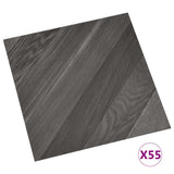 Vidaxl planches de sol autocollantes 55 pcs 5,11 m² PVC rayé gris