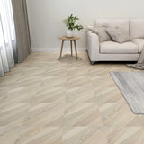 Vidaxl gulvplater selvbehov 55 ST 5.11 m² PVC stripet beige