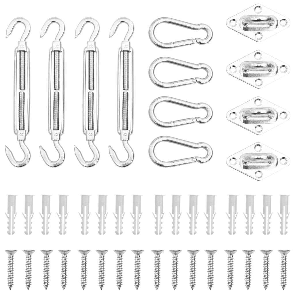 VidaXL 12-piece awning accessories set Stainless steel