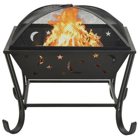 Cheminée Vidaxl avec poker xxl 62 cm en acier