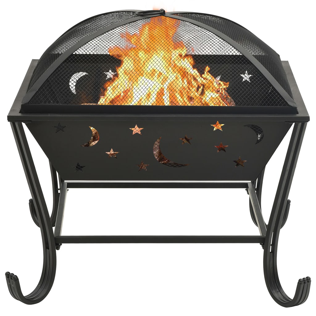Cheminée Vidaxl avec poker xxl 62 cm en acier