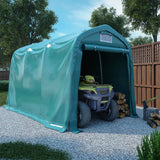 Tienda de garaje Vidaxl 2.4x3.6 M PVC Green