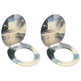 Vidaxl Toilet Seats avec couvercle 2 St Strand MDF