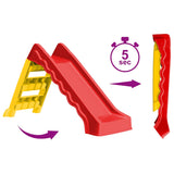 Vidaxl slide for children foldable red and yellow