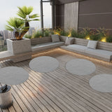 Vidaxl herbe artificielle avec des goujons d'environ 130 cm gris