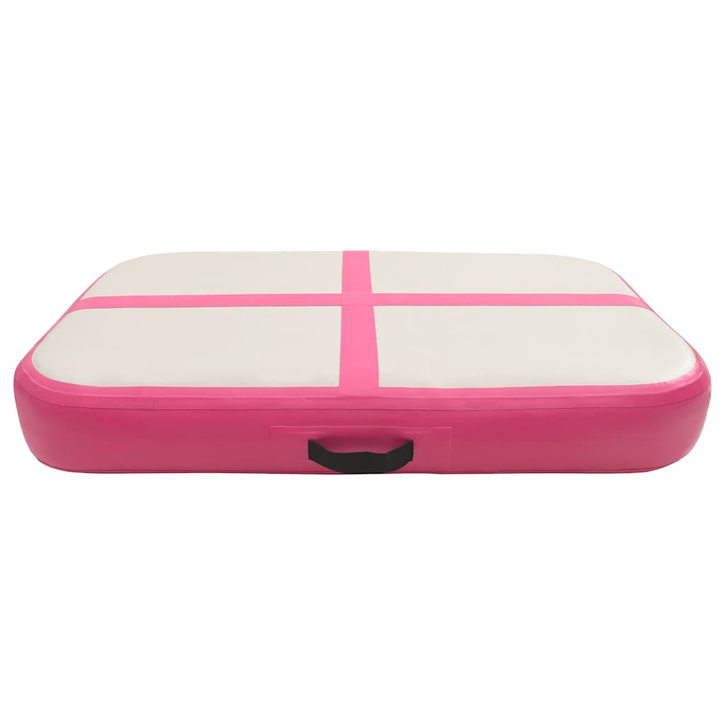Mat de gymnastique Vidaxl avec pompe gonflable 60x100x10 cm PVC rose