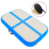 Mat de gymnastique Vidaxl avec pompe gonflable 60x100x15 cm en PVC bleu