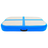 Mat de gymnastique Vidaxl avec pompe gonflable 60x100x15 cm en PVC bleu
