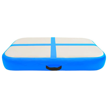 Mat de gymnastique Vidaxl avec pompe gonflable 60x100x15 cm en PVC bleu