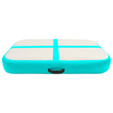 Mat de gymnastique Vidaxl avec pompe gonflable 60x100x15 cm vert PVC