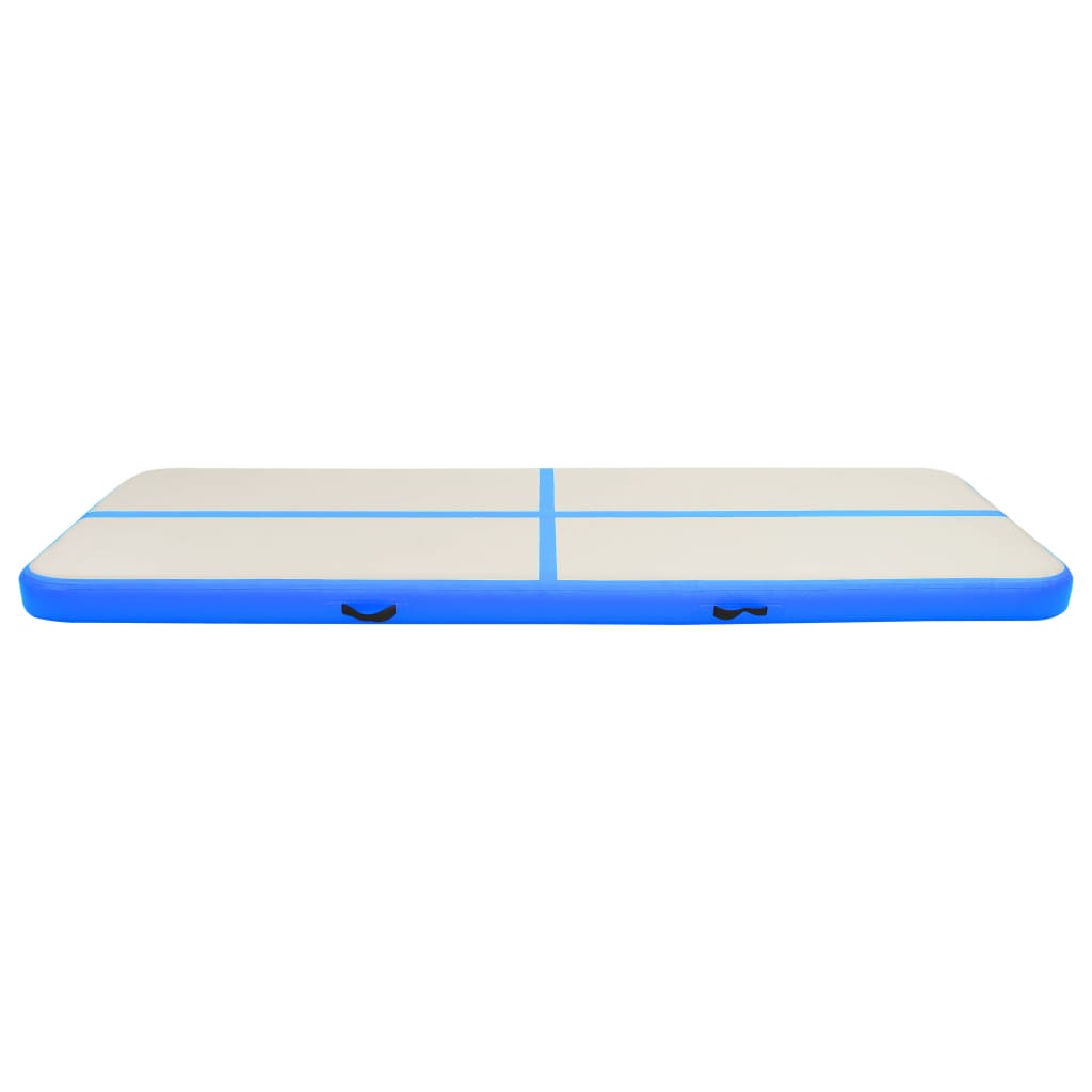 Mat de gymnastique Vidaxl avec pompe gonflable 300x100x15 cm en PVC bleu