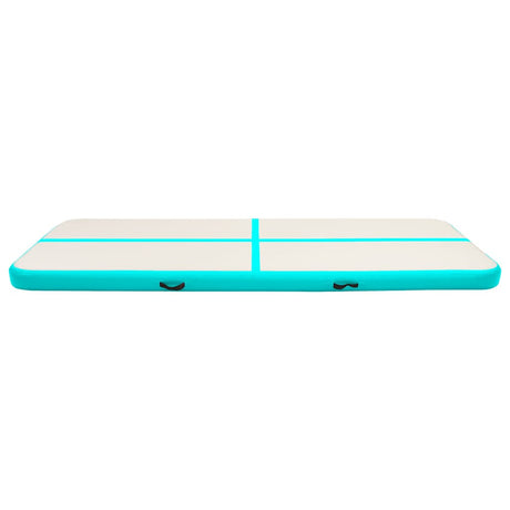 Mat de gymnastique Vidaxl avec pompe gonflable 300x100x15 cm vert PVC