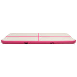 Mat de gymnastique Vidaxl avec pompe gonflable 400x100x15 cm PVC rose
