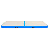 Mat de gymnastique Vidaxl avec pompe gonflable 400x100x15 cm en PVC bleu