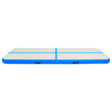 VIDAXL Gymnastics Matte mit Pumpen aufblasbar 500x100x15 cm PVC Blau