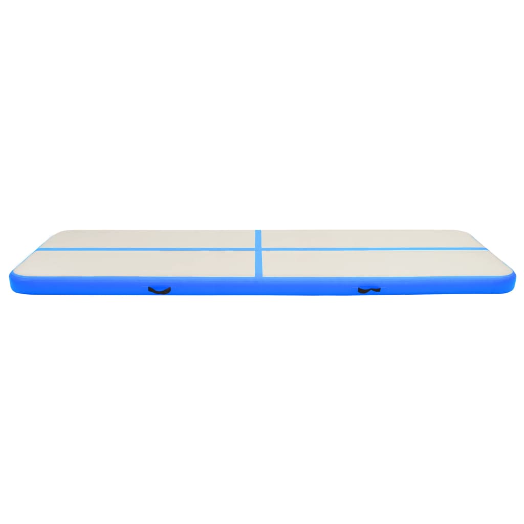 Vidaxl Gymnastics -Matte mit Pumpen aufblasbar 600x100x15 cm PVC Blau