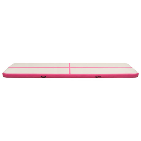 Mat de gymnastique Vidaxl avec pompe gonflable 700x100x15 cm PVC rose