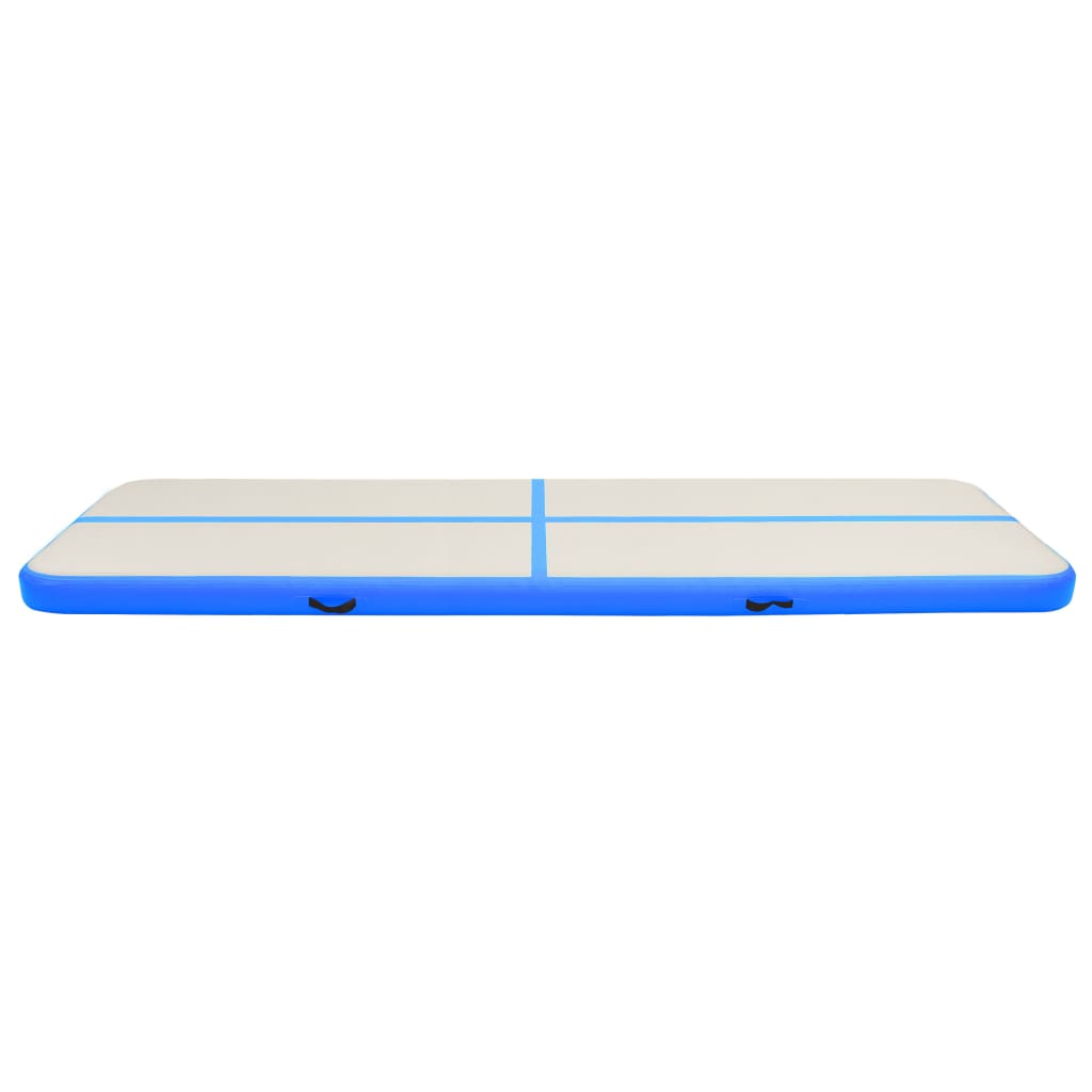 Vidaxl Gymnastics Mat med pump Uppblåsbar 700x100x15 cm PVC Blue