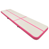 Gimnastična preproga Vidaxl z napihovanjem črpalke 800x100x15 cm PVC Pink