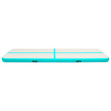 Mat de gymnastique Vidaxl avec pompe gonflable 800x100x15 cm vert PVC