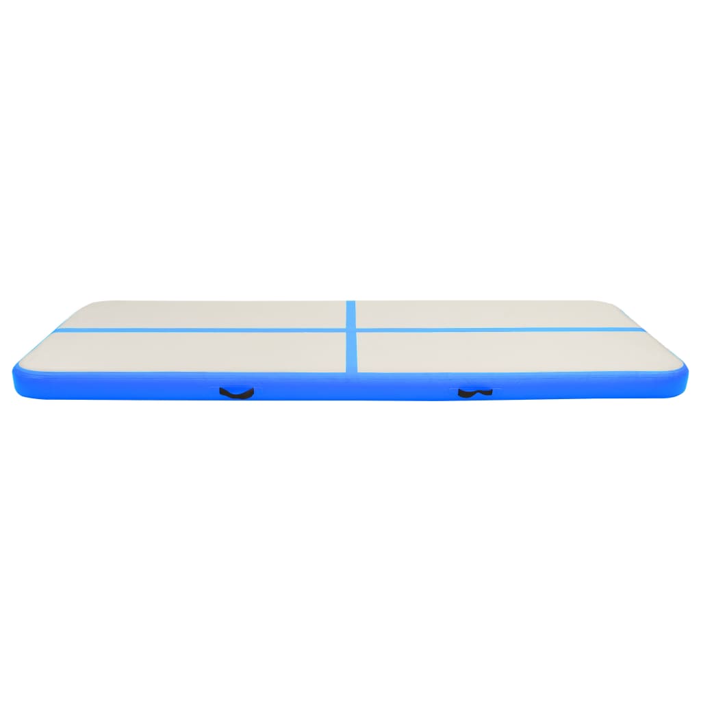 Mat de gymnastique Vidaxl avec pompe gonflable 300x100x20 cm en PVC bleu