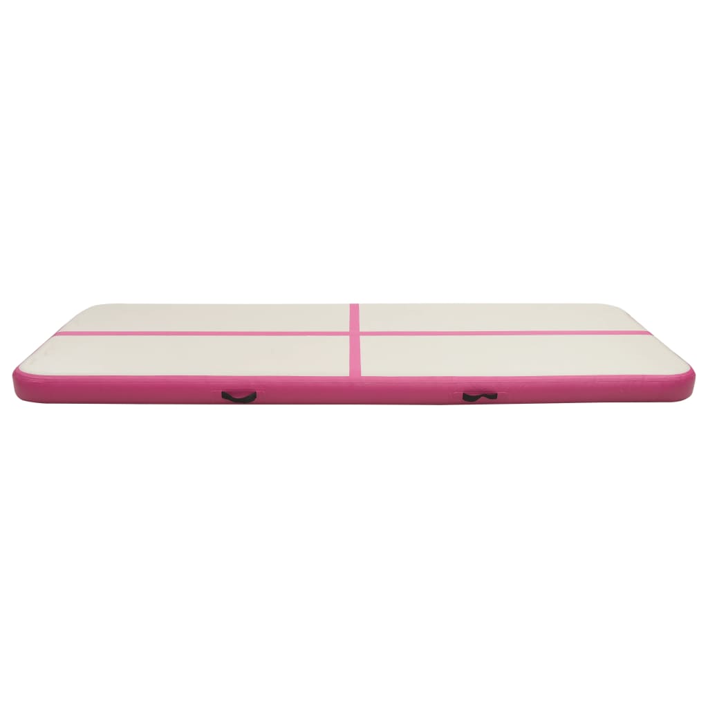 Vidaxl ginnastics tappetino con pompa gonfiabile 400x100x20 cm Pink