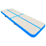 Mat de gymnastique Vidaxl avec pompe gonflable 400x100x20 cm en PVC bleu