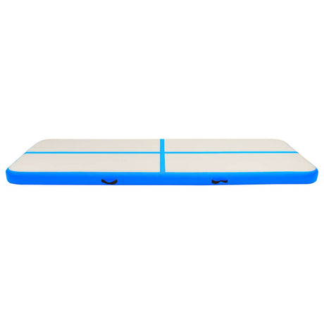 Mat de gymnastique Vidaxl avec pompe gonflable 400x100x20 cm en PVC bleu