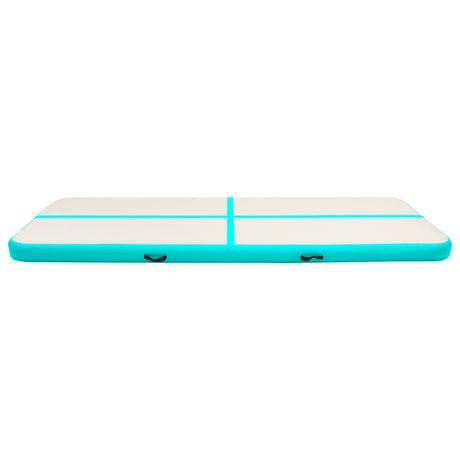 Mat de gymnastique Vidaxl avec pompe gonflable 400x100x20 cm en PVC vert
