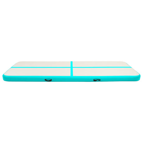 Mat de gymnastique Vidaxl avec pompe gonflable 500x100x20 cm en PVC vert