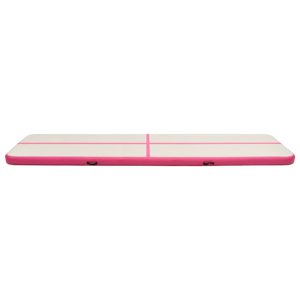 Mat de gymnastique Vidaxl avec pompe gonflable 600x100x20 cm PVC rose