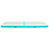 Mat de gymnastique Vidaxl avec pompe gonflable 600x100x20 cm en PVC vert