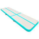 Mat de gymnastique Vidaxl avec pompe gonflable 700x100x20 cm en PVC vert