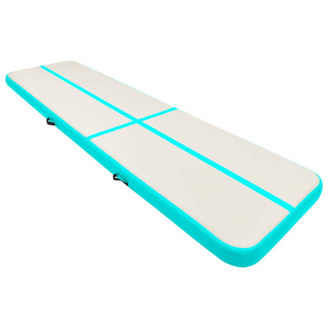 Mat de gymnastique Vidaxl avec pompe gonflable 700x100x20 cm en PVC vert
