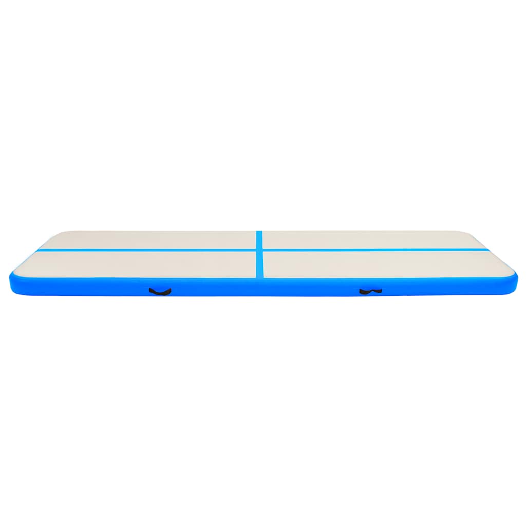 Mat de gymnastique Vidaxl avec pompe gonflable 800x100x20 cm en PVC bleu