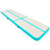 Vidaxl Gymnastics Mat med pump Uppblåsbar 800x100x20 cm PVC Green