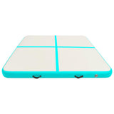 Mat de gymnastique Vidaxl avec pompe gonflable 200x200x10 cm en PVC vert