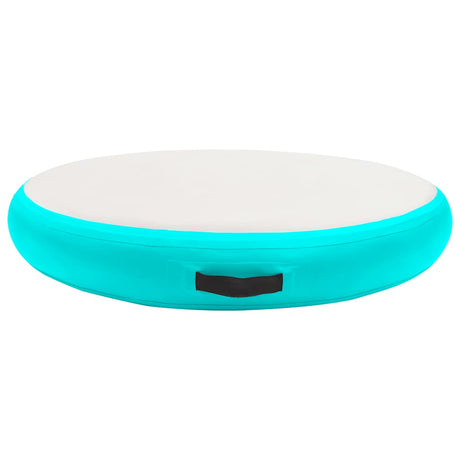Mat de gymnastique Vidaxl avec pompe gonflable 100x100x15 cm en PVC vert