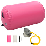 Vidaxl gymnastikkrolle med pumpe oppblåsbar 100x60 cm PVC rosa