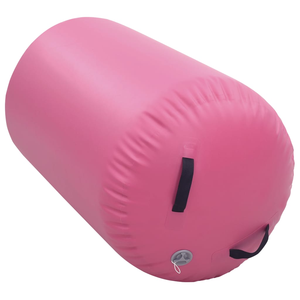 Vidaxl gymnastikrolle med pumpe oppustelig 100x60 cm pvc pink