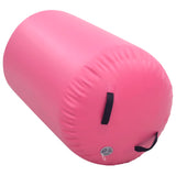 Vidaxl gymnastikkrolle med pumpe oppblåsbar 100x60 cm PVC rosa