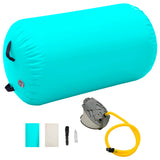 Vidaxl gymnastikrolle med pumpe oppustelig 100x60 cm pvc grøn