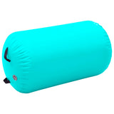 Vidaxl gymnastikkrolle med pumpe oppblåsbar 100x60 cm PVC grønn