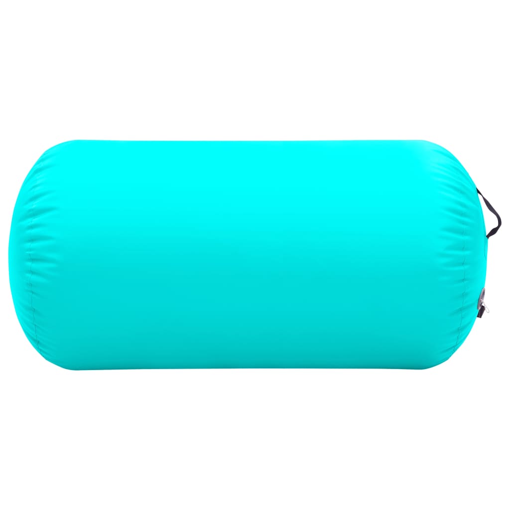 Vidaxl gymnastics role with pump inflatable 120x75 cm PVC green