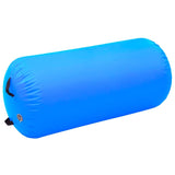 Vidaxl gymnastikkrolle med pumpe oppblåsbar 120x75 cm pvc blå