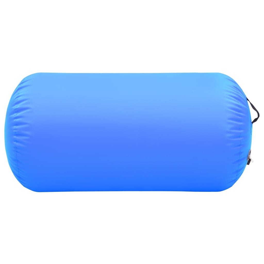 VIDAXL Gymnastics Rolle mit Pumpen aufblasbar 120 x 75 cm PVC Blau