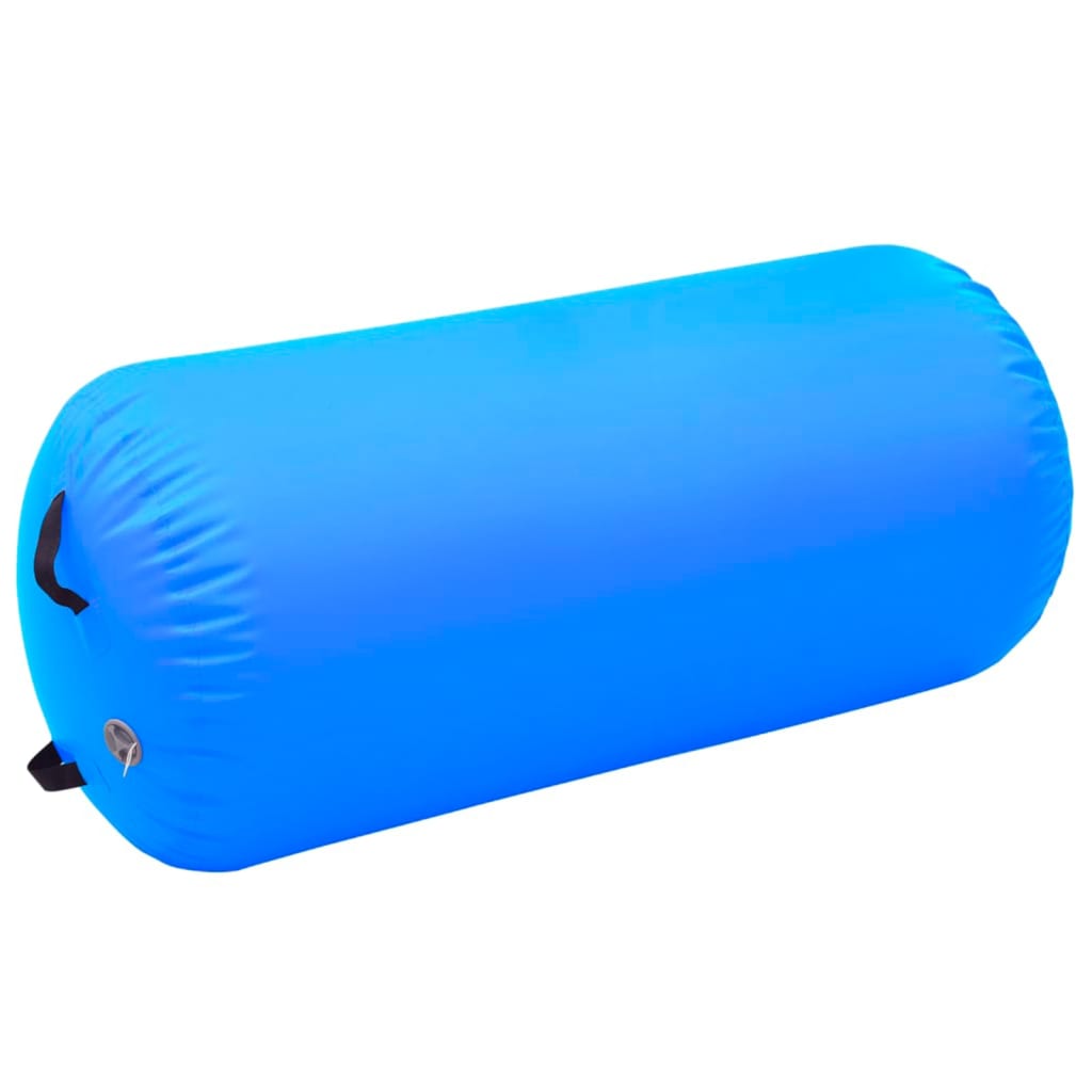 Vidaxl gymnastikrolle med pumpe oppustelig 120x90 cm pvc blå