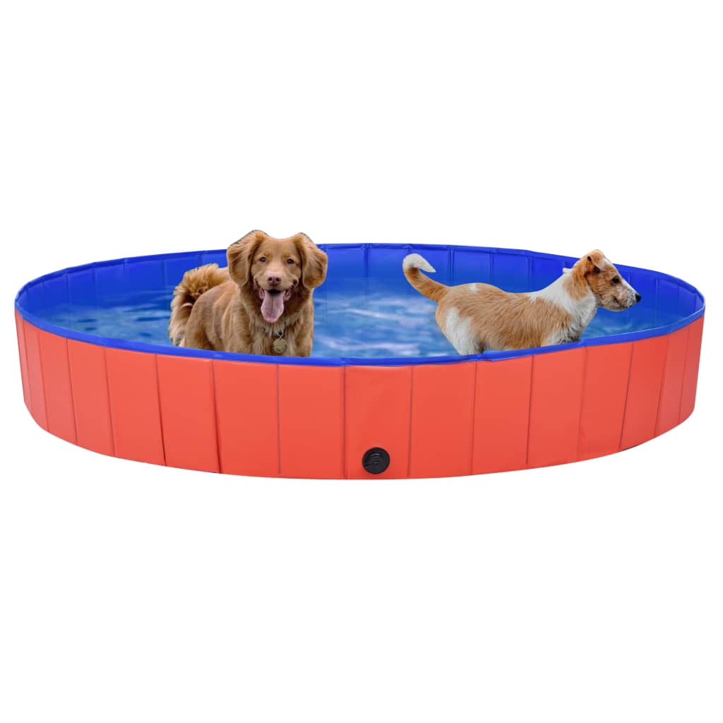 Vidaxl Dog Swimmingpool zusammenklappbar 200x30 cm PVC Rot