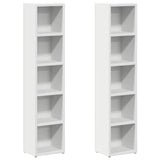 Vidaxl cd-kasten 2 st 21x16x93,5 bewerkt hout wit